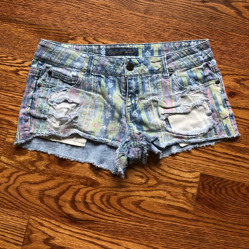 Celebrity Pink Destroyed Jean shorts